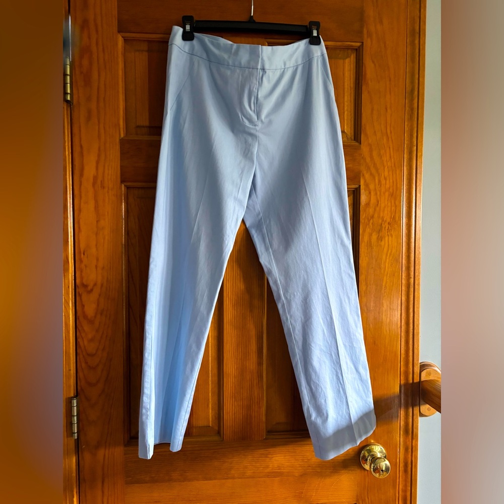 NWT IMNYCISAAC MIZARAHI Robin egg Light Blue 98% cotton pants size 8